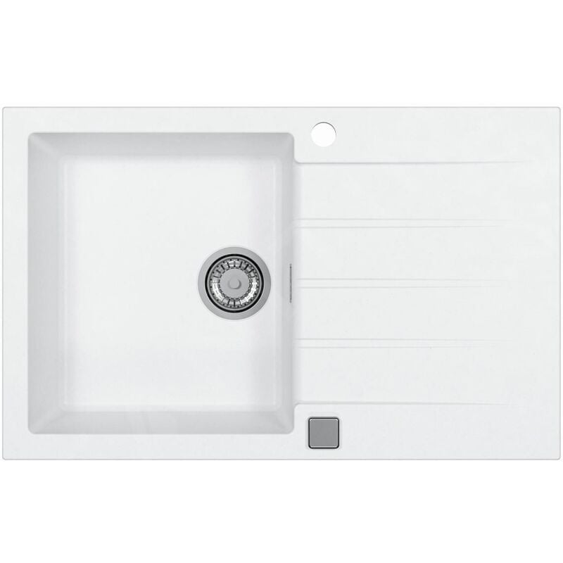 Cadit - Évier en granit 790x500 mm, avec commande de vidage, arctique 1132022 - Alveus