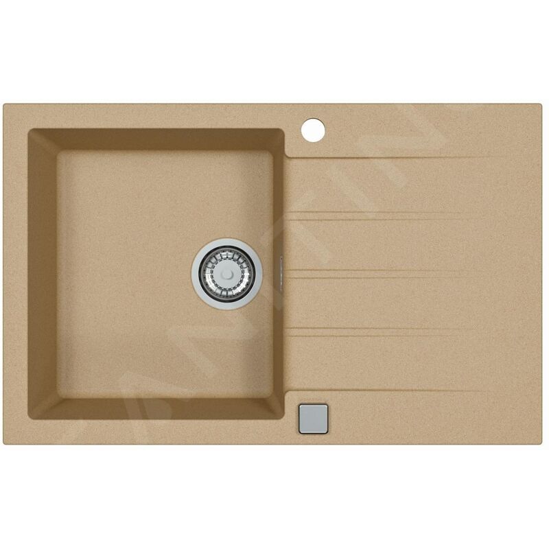 Alveus - Cadit - Évier en granit 790x500 mm, avec commande de vidage, beige 1132024