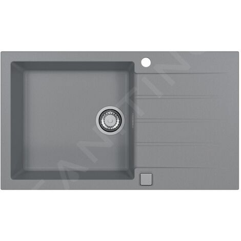 Alveus Cadit - Évier en granit 86x50 cm, avec commande de vidage, concrete 1132030