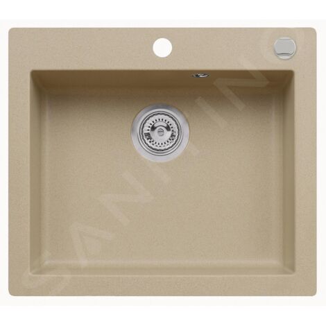 Alveus Cortina - Évier en granit 570x500 mm, avec commande de vidage, beige 1133446