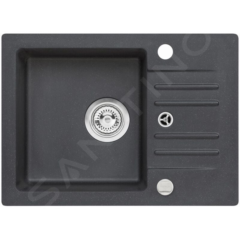 Alveus - Cortina - Évier en granit 580x420 mm, avec commande de vidage, carbone 1117076