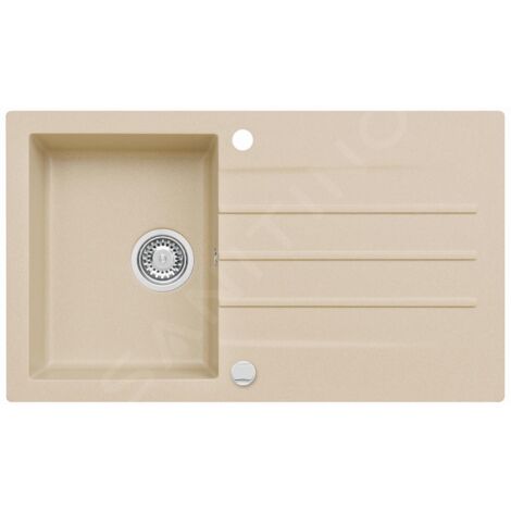 Alveus Cortina - Évier en granit 860x500 mm, avec commande de vidage, beige 1133450