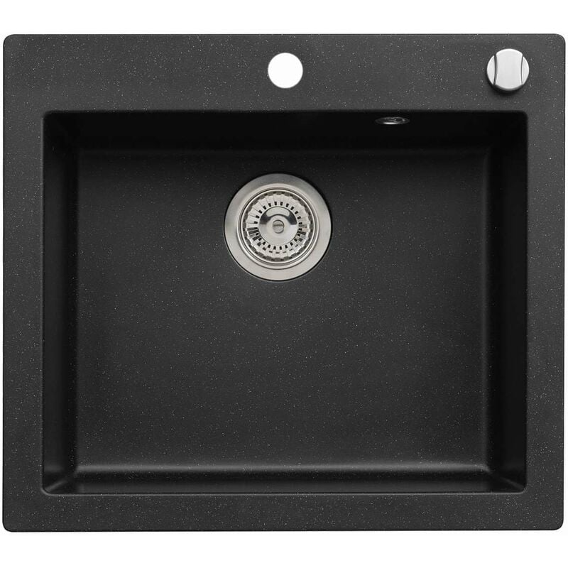 Alveus - Cortina - Évier en granit 57x50 cm, avec commande de vidage, carbone 1133447