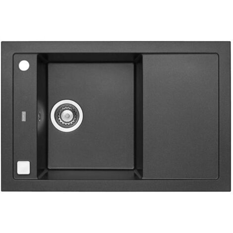 Alveus Formic - Fregadero de granito 76x50 cm, con control de desagüe, twilight 1108031