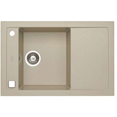 Alveus Formic - Lavello in granito, 76x50 cm, con comando remoto dello scarico, pebble 1108028