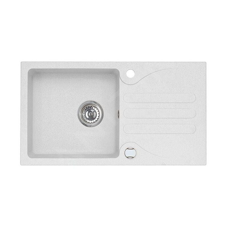 Alveus - Galapagos - Évier en granit 770x430 mm, avec commande de vidage, arctique 1100882