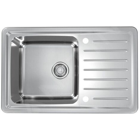 Alveus Galeo - Évier 790x500 mm, avec commande du vidage, inox 1128553