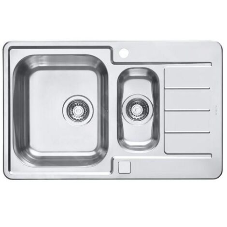 Alveus Line Maxim - Évier 790x500 mm, avec commande du vidage, inox 1085948