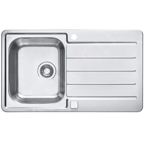 Alveus Line Maxim - Évier 865x505 mm, avec commande du vidage, inox 1085954