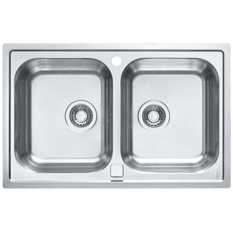 Alveus Line Maxim - Fregadero, 80x51 cm, con control de desagüe, acero inoxidable 1092002
