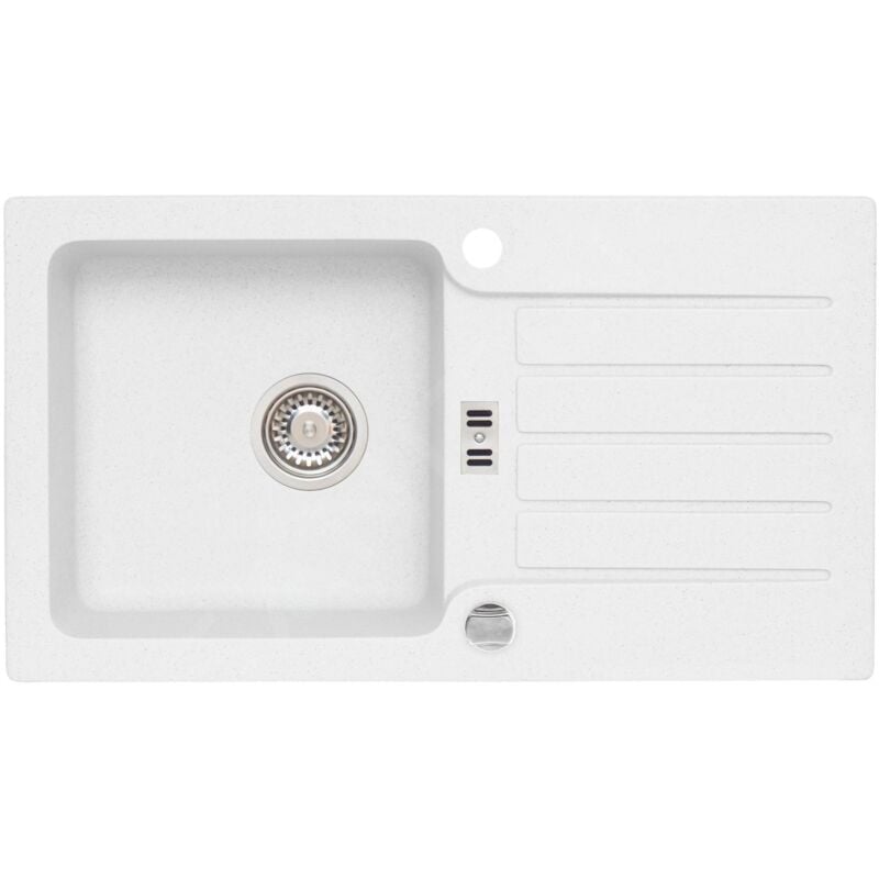 Alveus - Niagara - Évier en granit 775x430 mm, avec commande de vidage, arctique 1100886