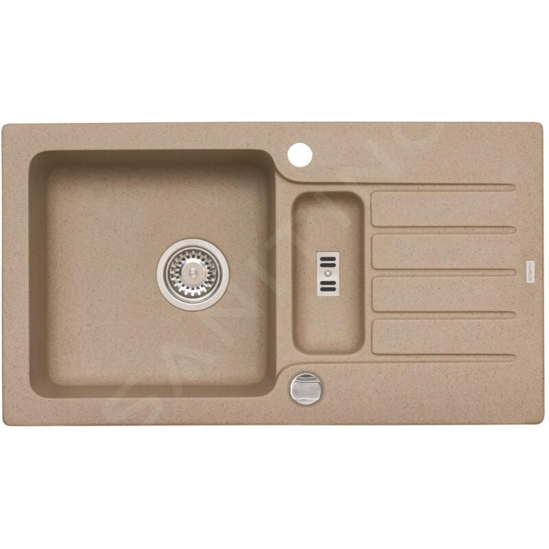 Alveus - Niagara - Évier en granit 780x435 mm, avec commande de vidage, beige 1089486