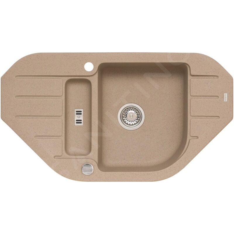 Alveus - Niagara - Évier en granit 90x50 cm, avec commande de vidage, beige 1090939