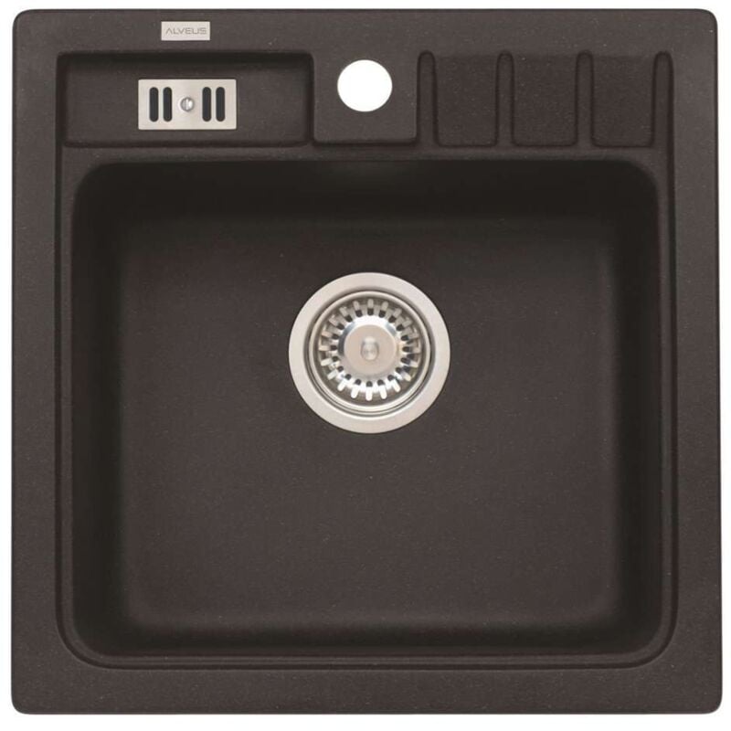 Alveus - Niagara - Évier en granit 465x465 mm, carbone 1089484