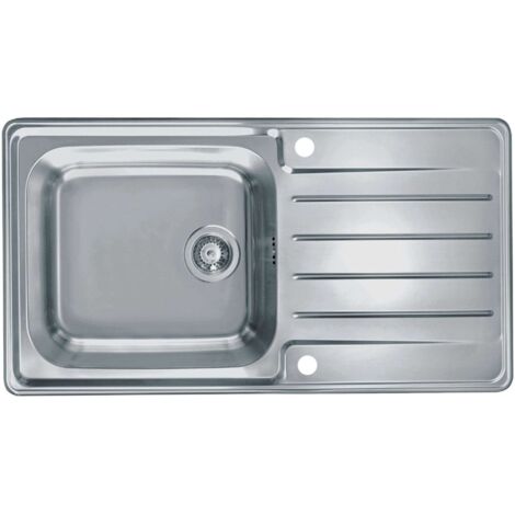 Alveus Praktik - Fregadero, 98x50 cm, con control de desagüe, acero inoxidable 1085977