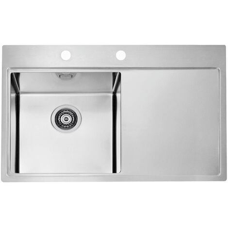 Alveus Pure - Évier 790x525 mm, avec commande de vidage, gauche, inox 1103610