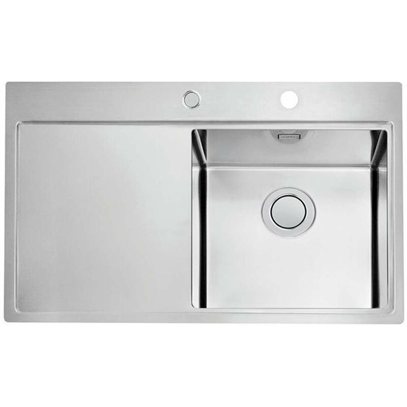 Alveus - Pure Up - Évier 79x53 cm, avec commande du vidage, bac à droite, inox 1123790