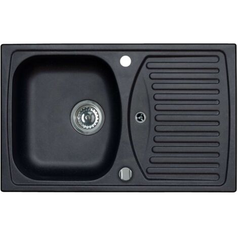 Alveus Record - Fregadero de granito 78x48 cm, con control de desagüe, carbon 1130331