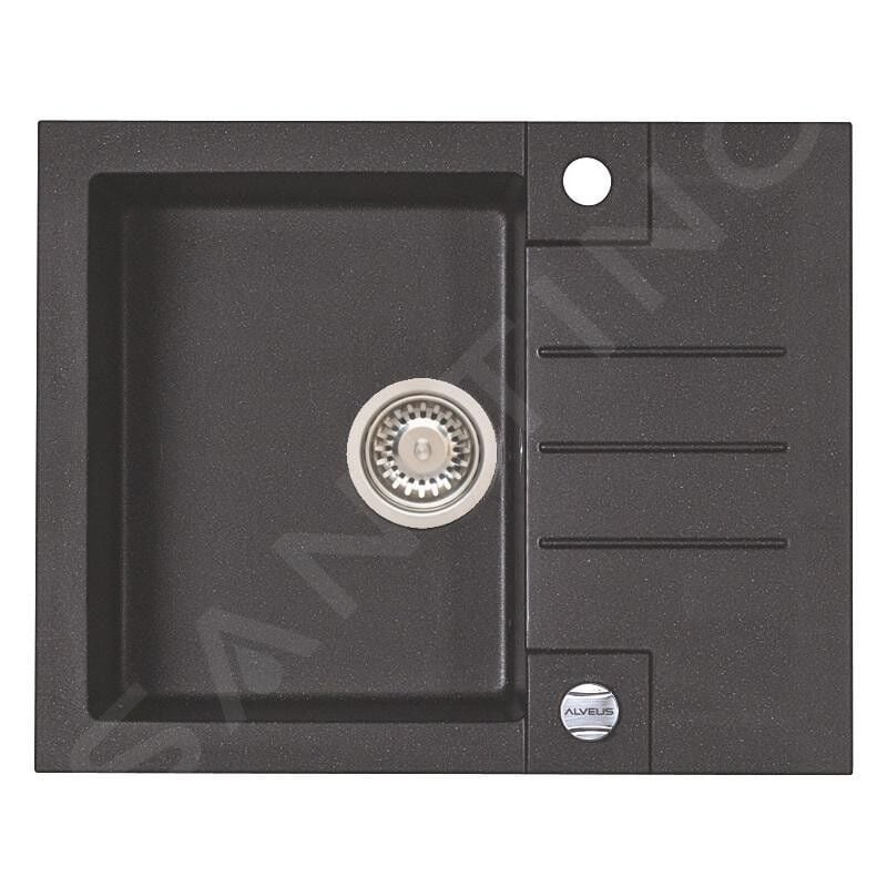 Alveus Rock - Évier en granit 595x475 mm, avec commande de vidage, twilight 1107848