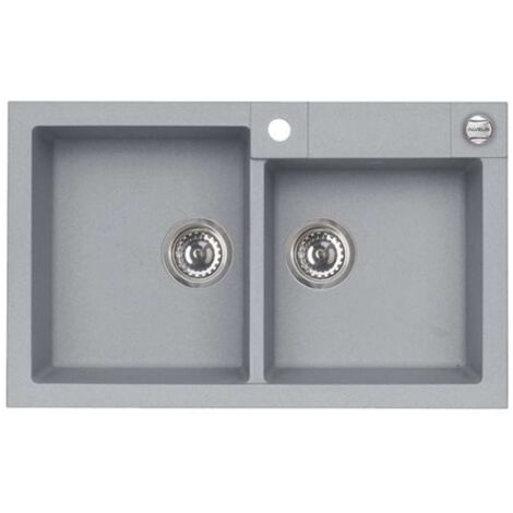 Alveus Rock - Fregadero de granito 78x48 cm, con control de desagüe, concrete 1122744