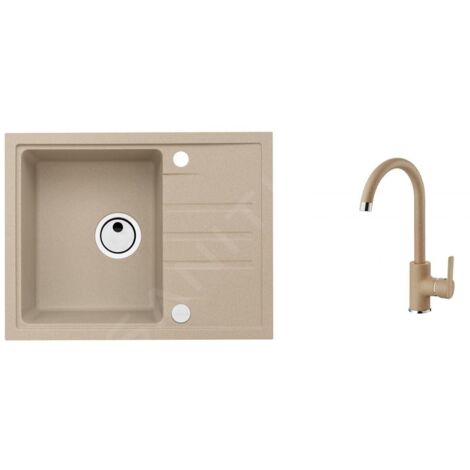 Alveus Sets - Ensemble d'évier Intermezzo 30 et robinetterie Tonia, beige SETA359
