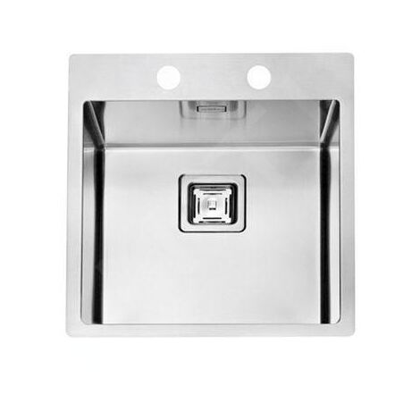 Alveus Stylux - Évier 450x510 mm, avec commande du vidage, inox 1084278