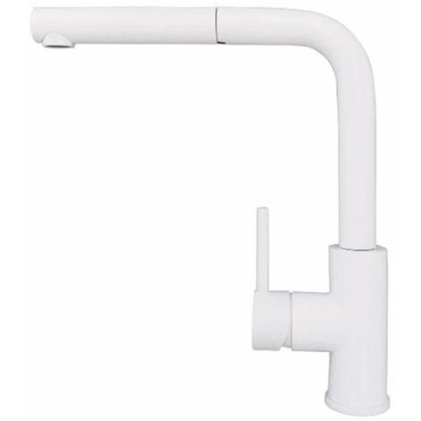 Alveus Zeos - Mitigeur d'évier avec bec extractible, blanc 1136506