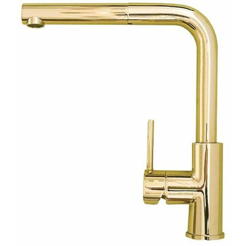 Alveus - Zeos Monarch - Mitigeur d'évier avec douchette extractible, or 1136501