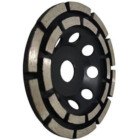 ALVOEZ—dyk Disque à lamelles diamanté 125mm – Alésage 22,23mm – Double rangée pour meuler et poncer béton, chape, carrelage – Résistant aux chocsdengyank
