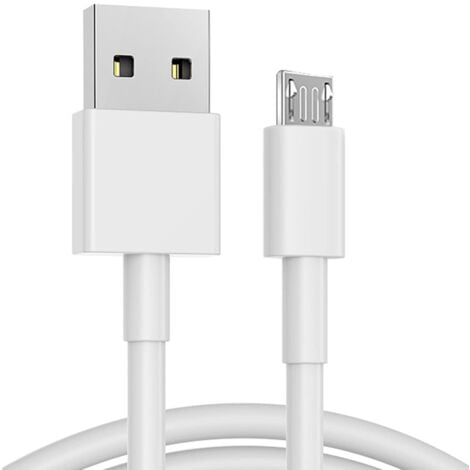 AlwaysH 1 m Micro USB Cable - Charging and Data Cable - Compatible with Android Phones, Smartphones, Tablets - White