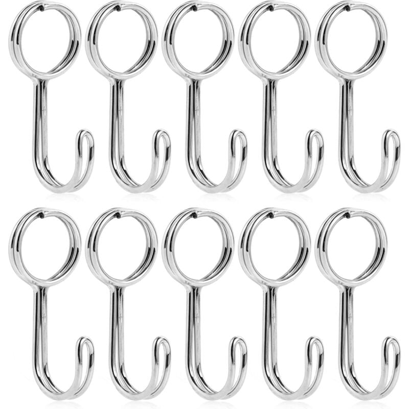 Alwaysh - 10 Spiral Hooks, Universal Hook Can Be Matched With An Elastic Rope Strap Bungee Cord, diy Tensioner Hook for Pool Cover Trailer Luggage