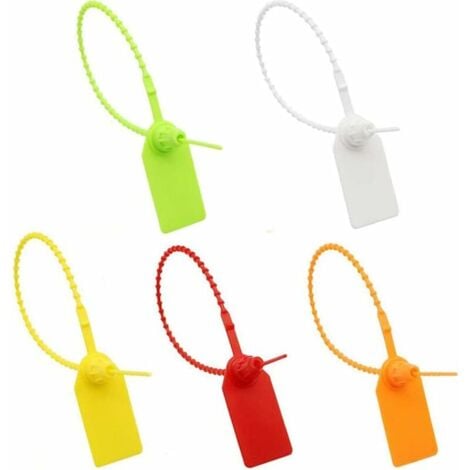 AlwaysH 100 Pieces Plastic Cable Tie Tags, Cable Tags, Plastic Cable Ties, Cable Zip Ties Labels for Clothes Shoes Bags Logistics Transportation