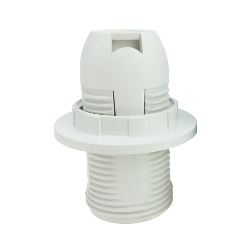 Alwaysh - 10pcs E14 Plastic Bulb Lamp Socket Vintage Screw Bulb Socket Holder E14 Screw Bulb Socket Adapter E14 Screw Energy Saving Lamp, White (5.6