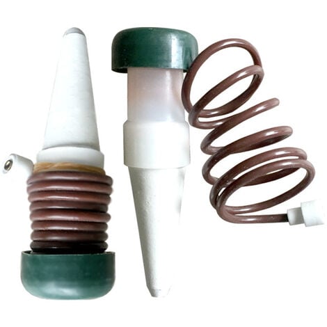 AlwaysH 10pcs Watering Stakes Automatic Watering System, for Indoor Plants, Green White, 113cm