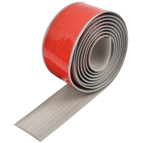 AlwaysH 2m4cm Self-Adhesive Transition Profile, Grey Wood Threshold Transition Strip, Floor Covering Strip for Covering Gaps Between Laminate, Wooden Floors, Tiles