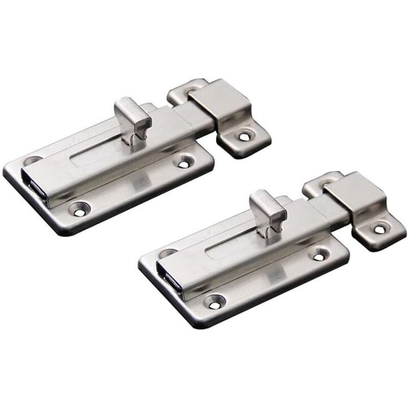 2pcs 2 inch Stainless Steel Security Door Latches for All Kinds of Internal Doors - Alwaysh