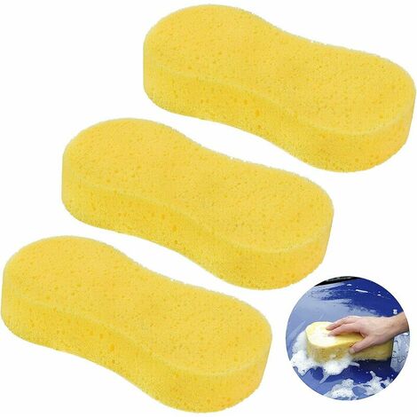 Jumbo Car Sponge 3 Pack - Forgiving On Paint, Scratch Free, Absorbent,  Effortlessly Removes Dirt, Exterior And Interior Cleaning