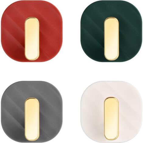 AlwaysH 4 Pieces Adhesive Hook, Bath Towel Hooks, Kitchen Dishcloth Hanger, Self-Adhesive Hook, Wall Hook Without Drilling for Bathroom, Kitchen, Office