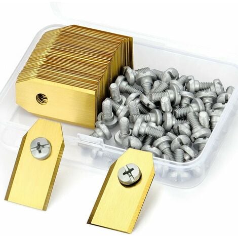 PESCE AlwaysH 45 Replacement Blades for Husqvarna / Automower / Gardena / Yardforce Robot Lawn Mower, Titanium Knife Blades - Replacement Blades(3g - 0.75mm) - Spare Accessory - With Screws
