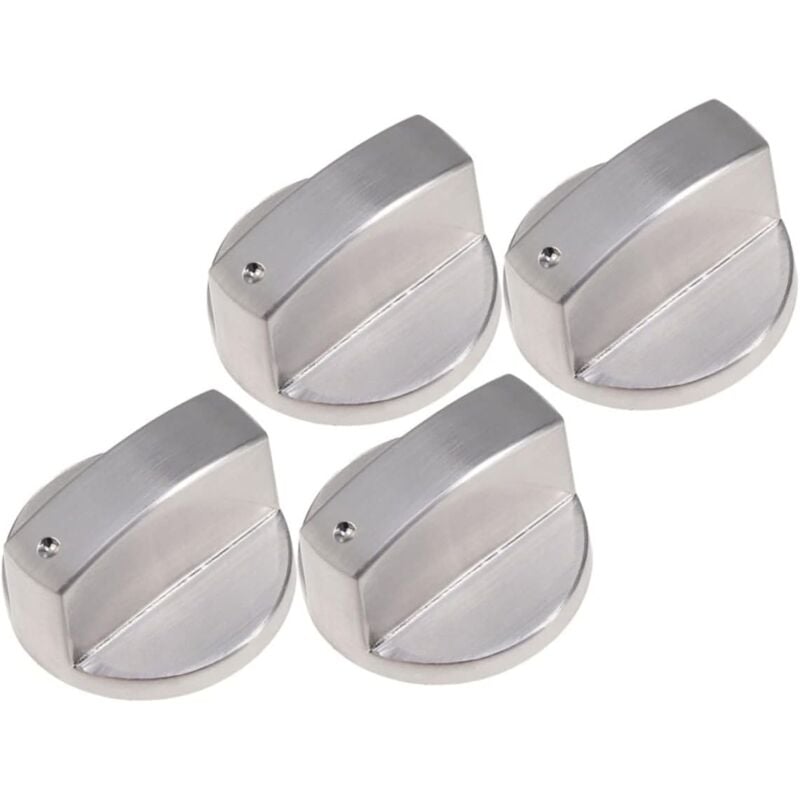 4Pcs Gas Knob,Universal Control Knob,Gas Stove Knob,for Gas Stove Cooker Hobs and Hobs(Silver,8mm) - Alwaysh