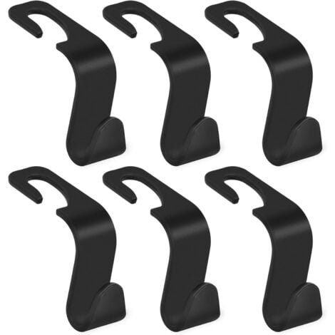 AlwaysH 6 Pcs Car Storage Hooks, Seat Hooks Hooks for Back Seat Car Headrest, Auto Seat Accessories for Handbags Coats Groceries Coin Purses