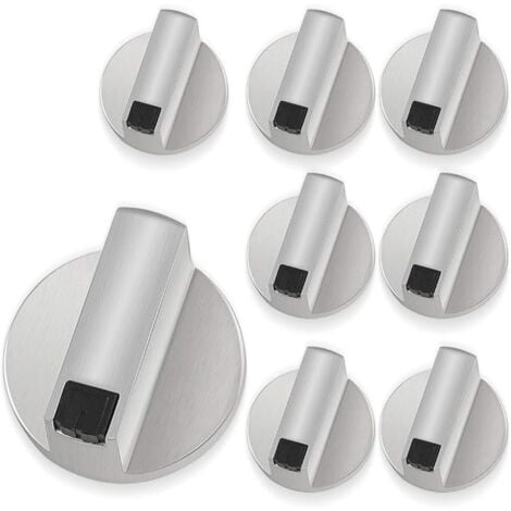 AlwaysH 8PCS Metal Stove Knob, Universal Hob Knob Oven Control Knob Replacement Accessories for Cooker Gas Stove Oven, 6mm