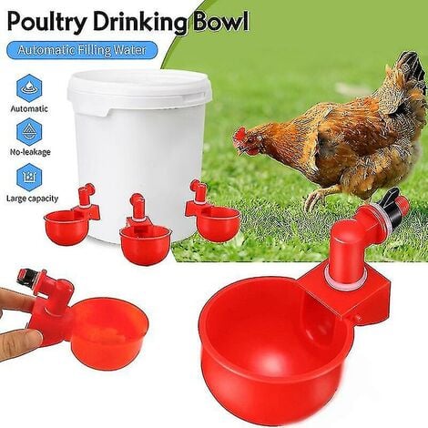 AlwaysH Automatic Chicken Drinkers, Bowls, Farm Poultry Drinkers,4pcs