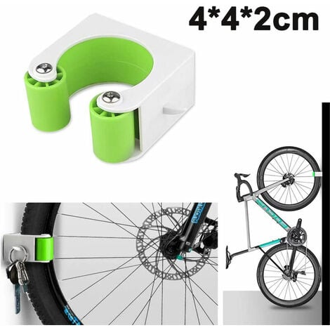 AlwaysH Bicycle Parking Buckle Wall Mount MTB Road Bike Vertical Storage Rack Clip Bike Rack Display Stand Buckles MTB Bike,Green-442cm