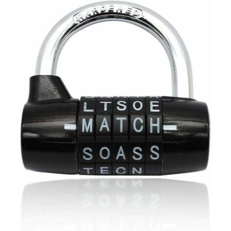 AlwaysH Combination Padlock, Code Padlock Combination Padlock Waterproof and Rustproof Lock for Families, Schools, Businesses, Lockers and Other Places (5 Letter Padlock)