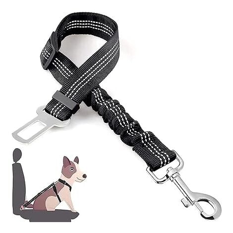 AlwaysH Dog Car Seat Belt, Universal Harness, Durable Tear-Proof Adjustable Seat Belt for All Dogs and Cats, Black Nylon