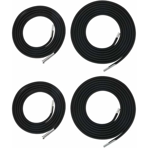 AlwaysH Elastic Replacement Rope for Lounge Chair Folding Reclining Chair in Textilene Garden, Universal Lace Rope Reinforce for Relax Chair Sail Canvas 2pcs 2.2m and 1.4m (Black) longz