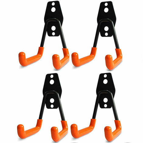 thumbnail image 2 of J-shaped Wall Hooks HUPBIPY Heavy Duty J-Hooks 6 Pack - Wall Mount Garage Storage For Ladders, Tools, Bikes, Hose Wall Mounted Tool Organizers 2 of 14