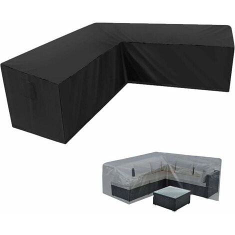 AlwaysH Garden Corner Sofa Cover Waterproof 210D Oxford Dustproof Cover for Garden Furniture L Shape Corner Sofa Cover (21521587cm)