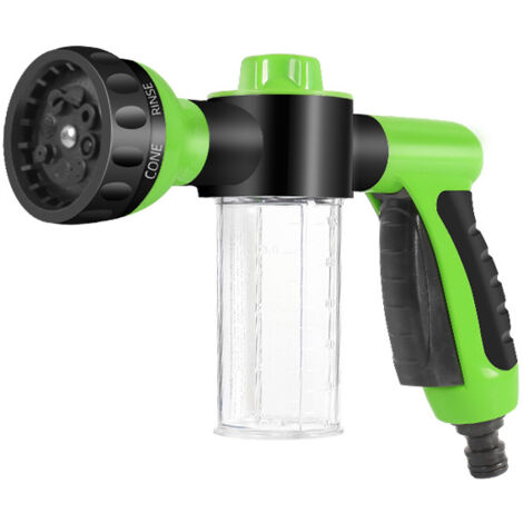AlwaysH Garden Hose Foam Sprayer, 8 Patterns Nozzles High Pressure Watering Sprayer Soap Dispenser with Soap Tank for Washing Car Pets Shower